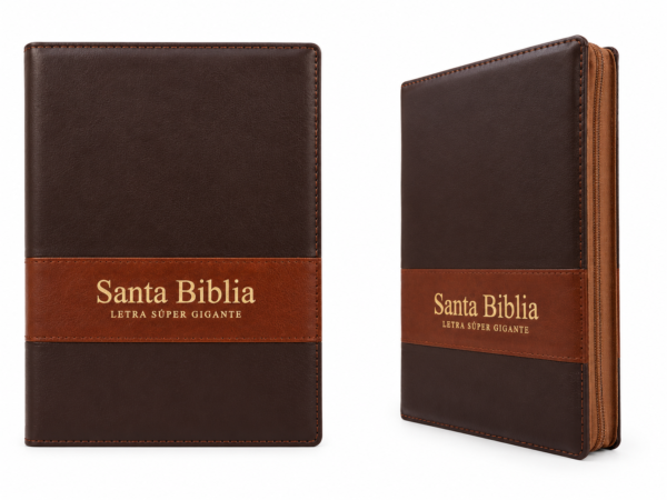 0f8e11be-f7a2-4c3d-bb33-af4fda9d9f09 Biblia Letra Supergigante 19 puntos Marrón Zipper Índice