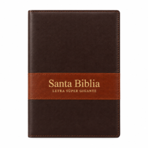 Biblia Letra Supergigante 19 puntos Marrón Zipper Índice