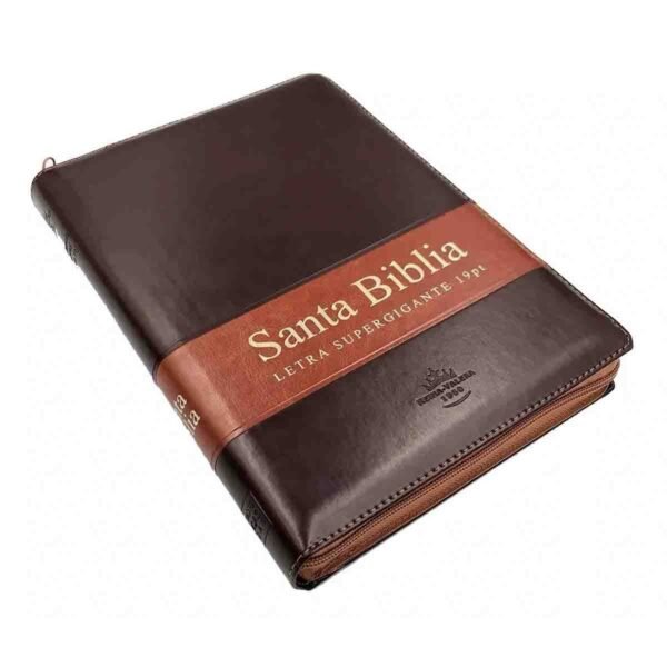 img_5974 Biblia Letra Supergigante 19 puntos Marrón Zipper Índice